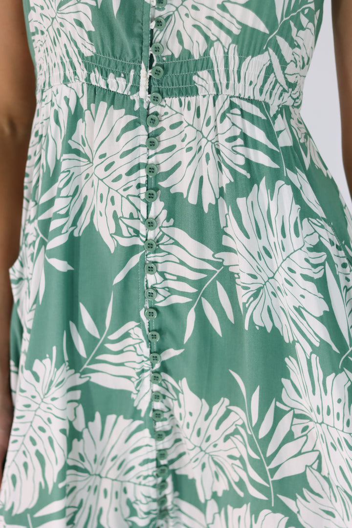 Lorinda Maxi Dress In Emerald Green