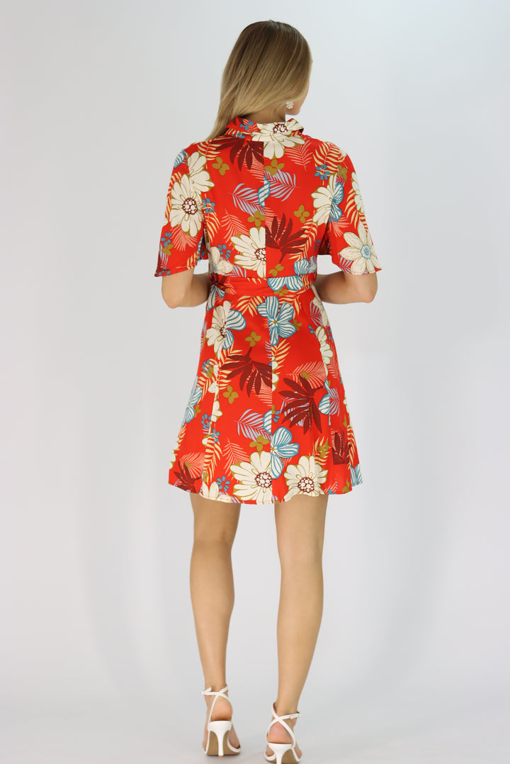 Thedora Red Shirt Dress