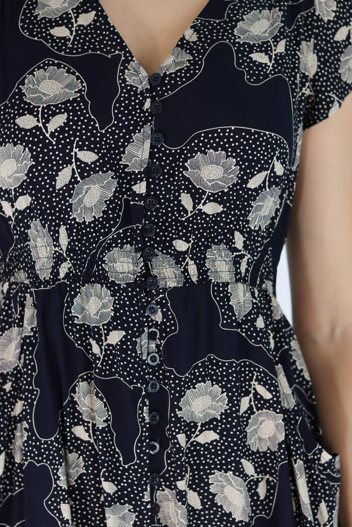 Sameera Maxi Dress In Navy