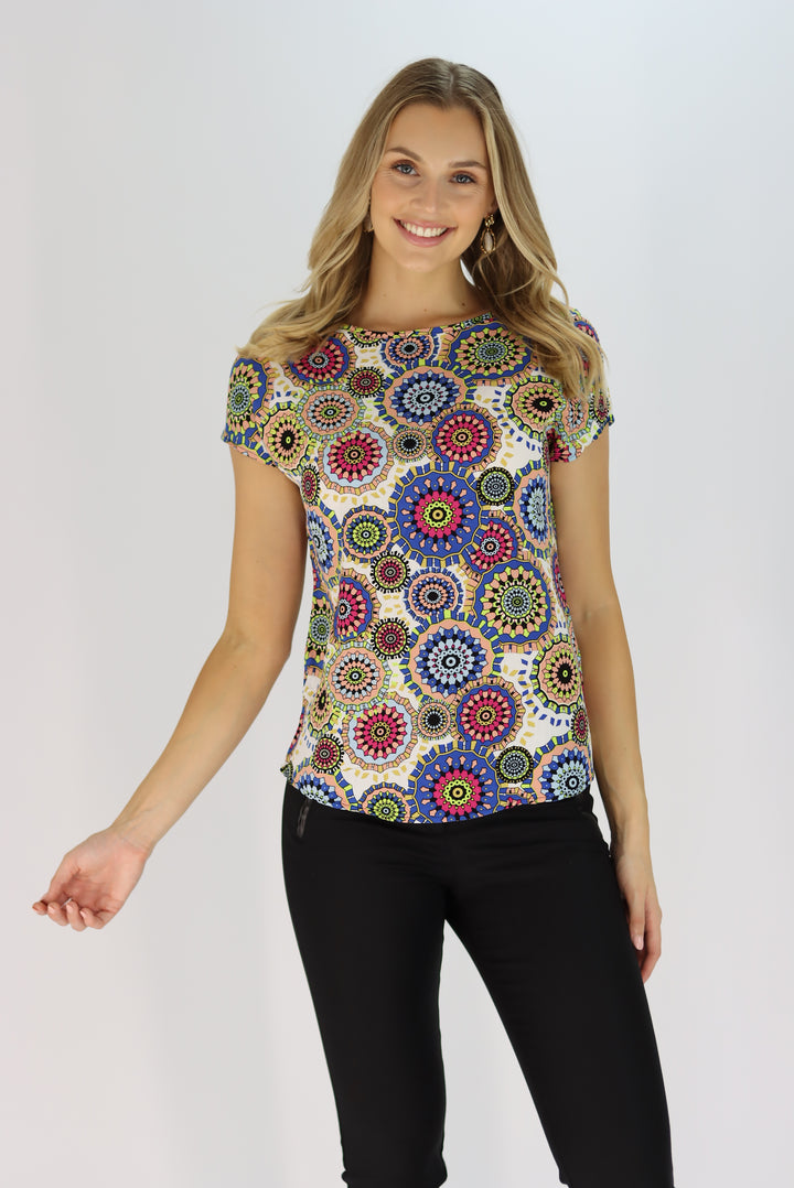 Cheers Mandala Print Top