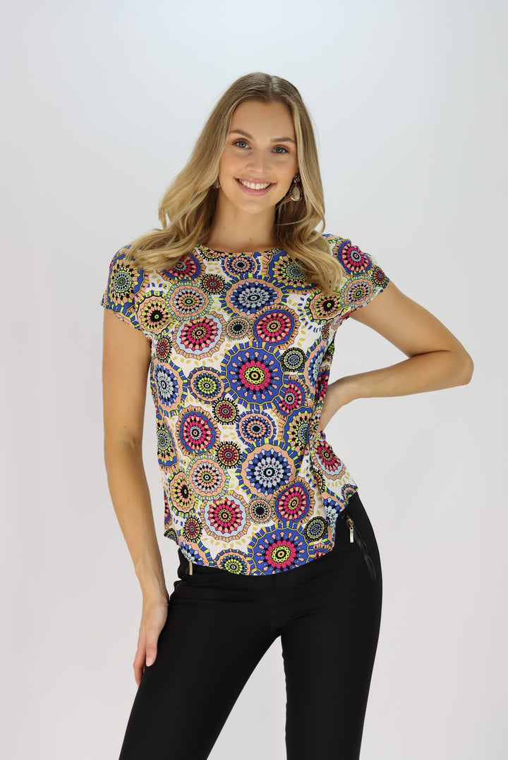 Cheers Mandala Print Top