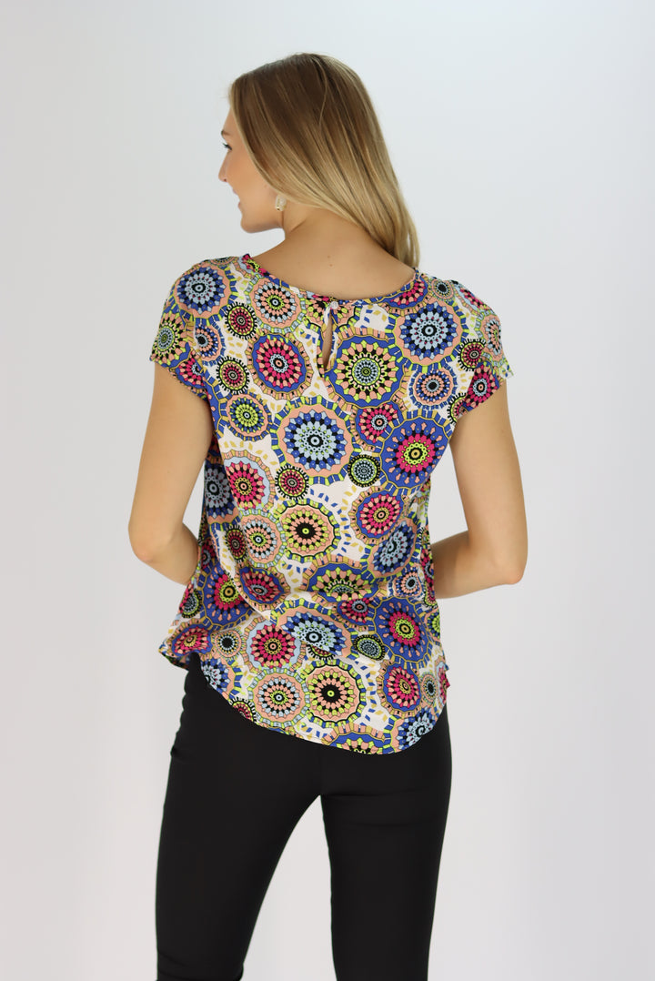 Cheers Mandala Print Top
