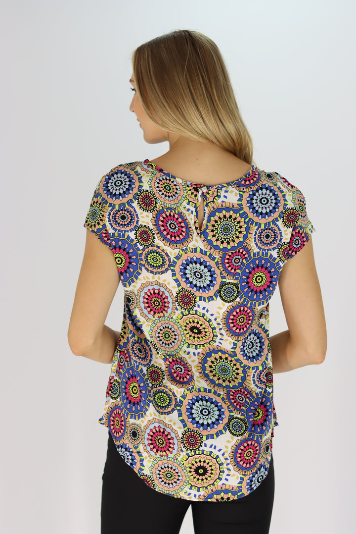 Cheers Mandala Print Top