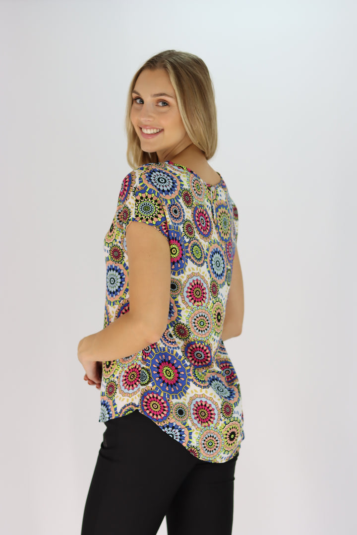 Cheers Mandala Print Top
