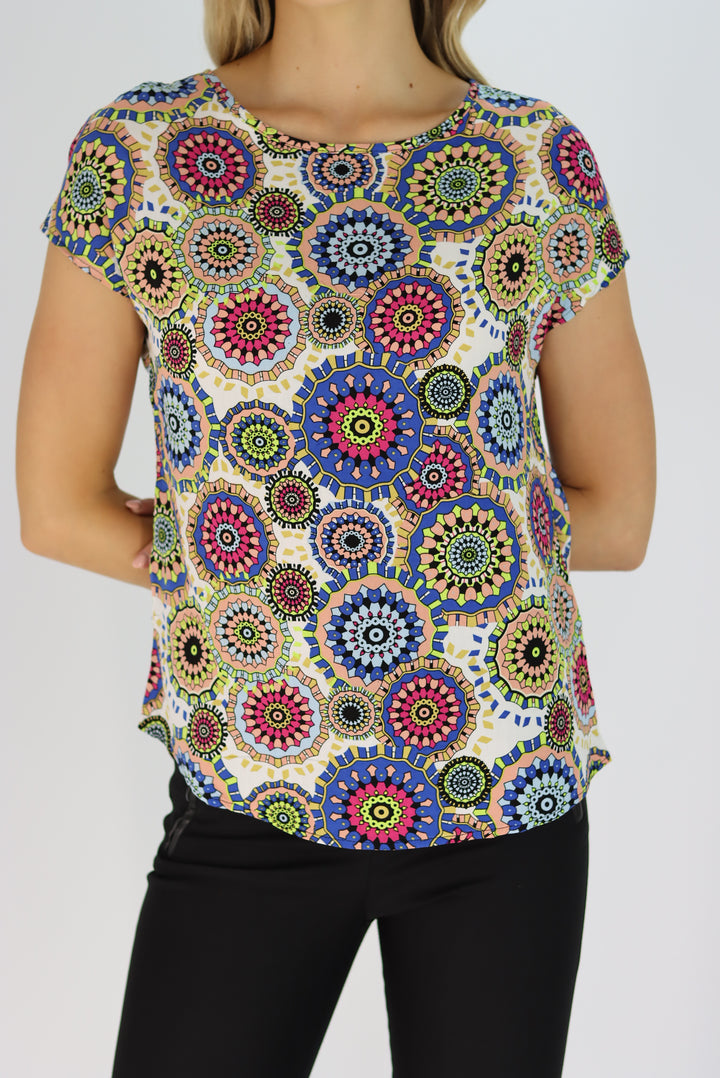 Cheers Mandala Print Top