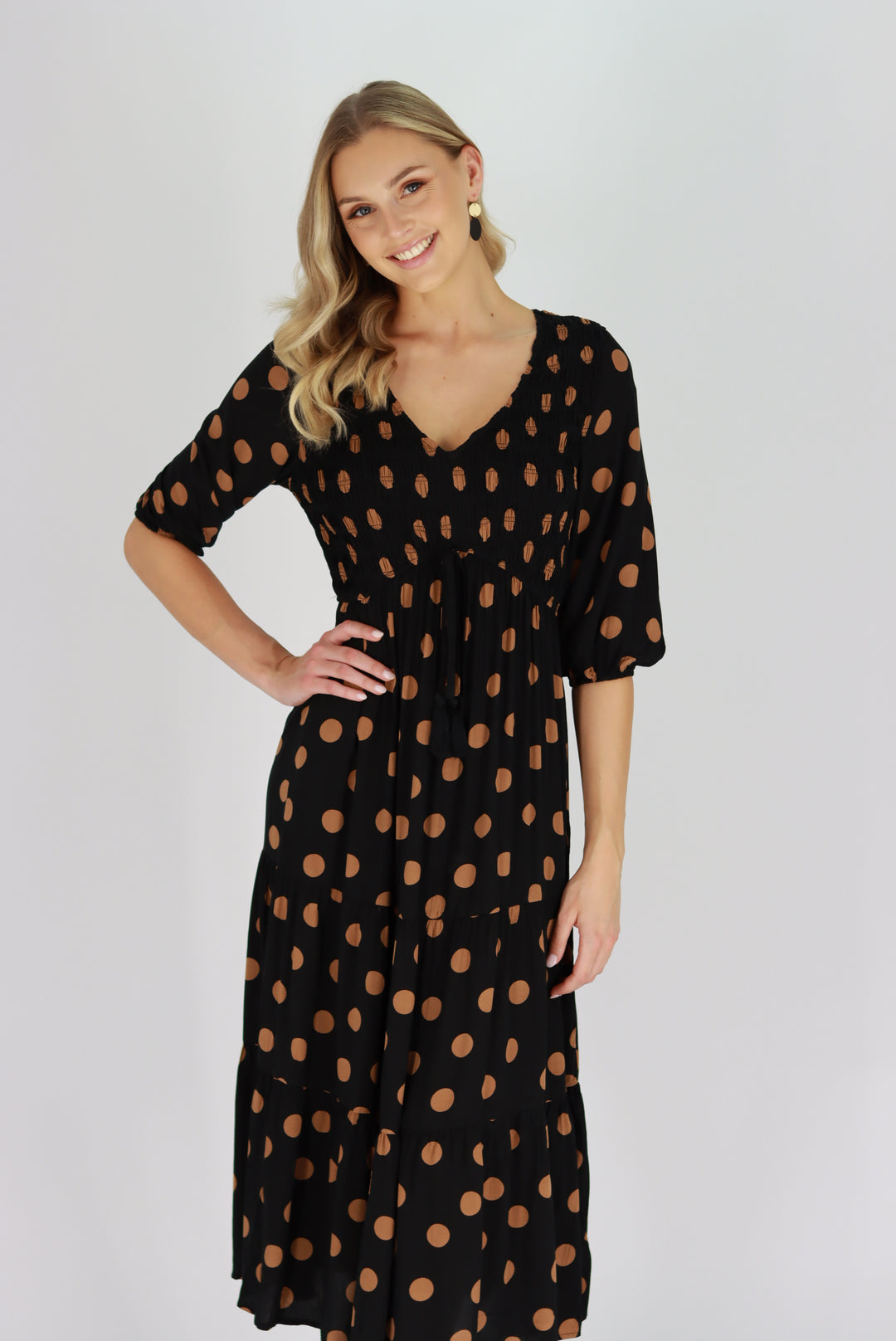 Triona Polka Dot Midi Dress