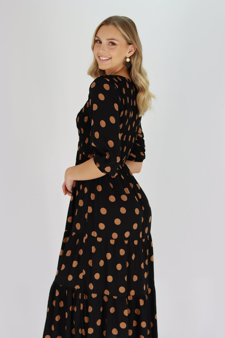 Triona Polka Dot Midi Dress