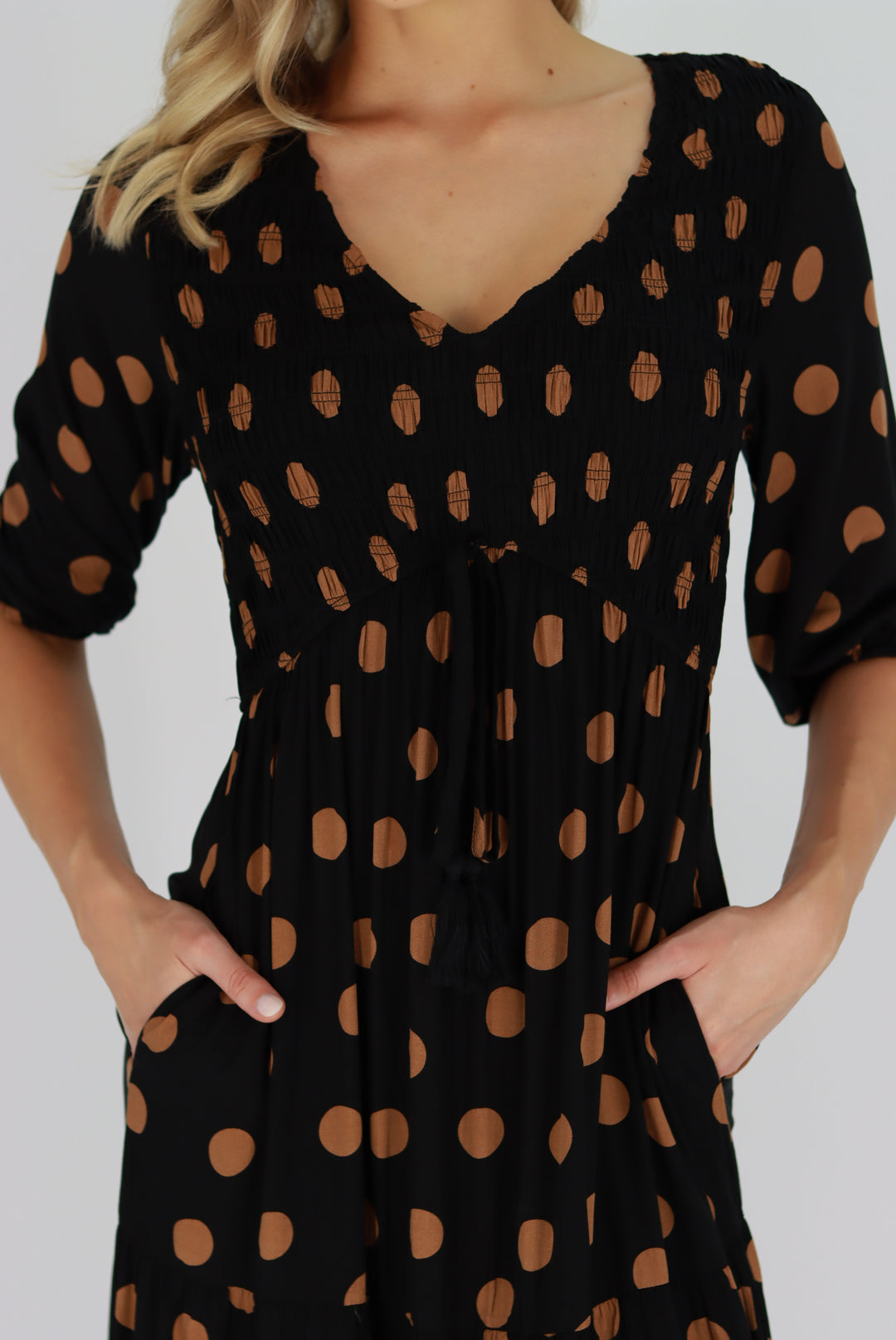 Triona Polka Dot Midi Dress