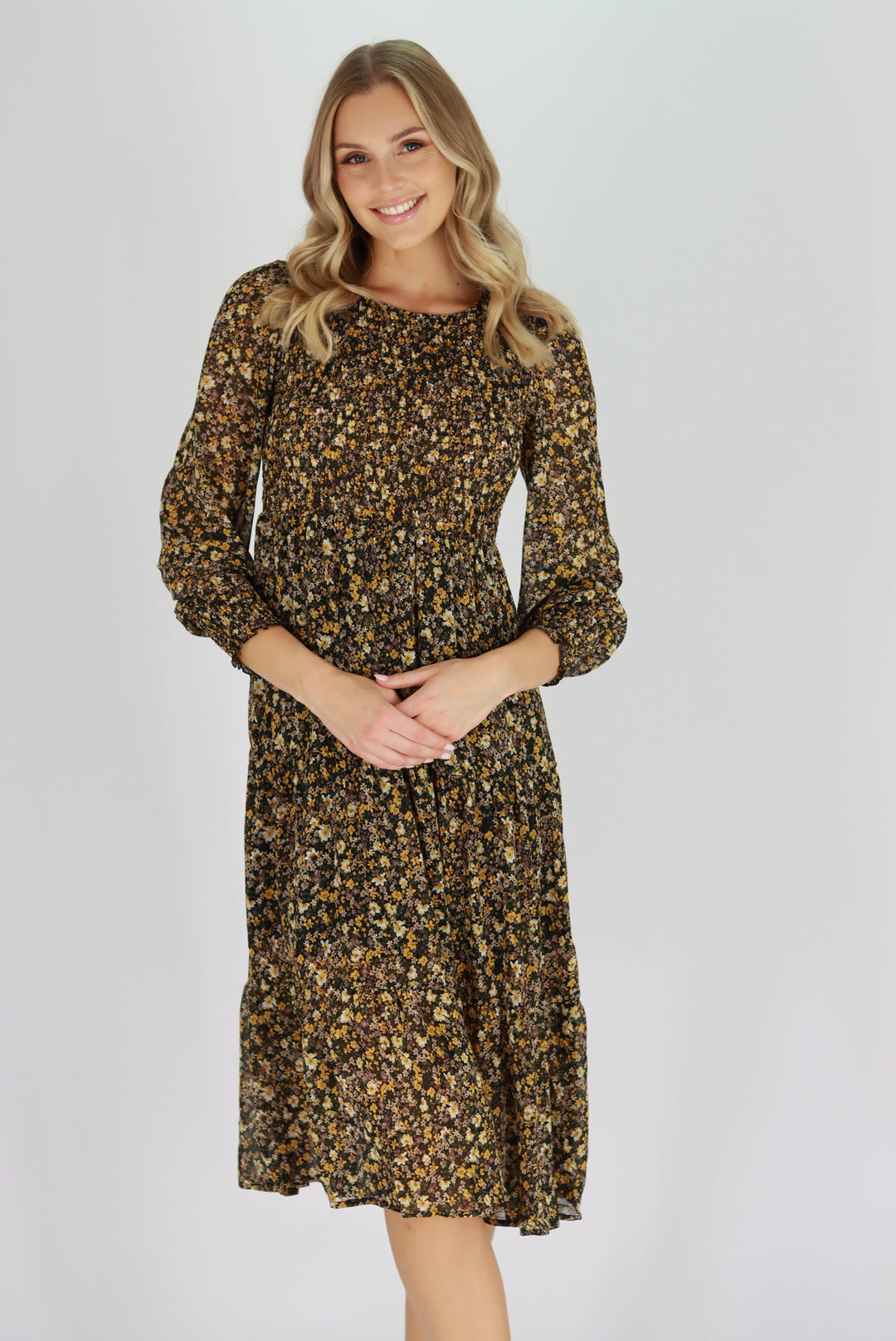 Samantha Floral Midi Dress