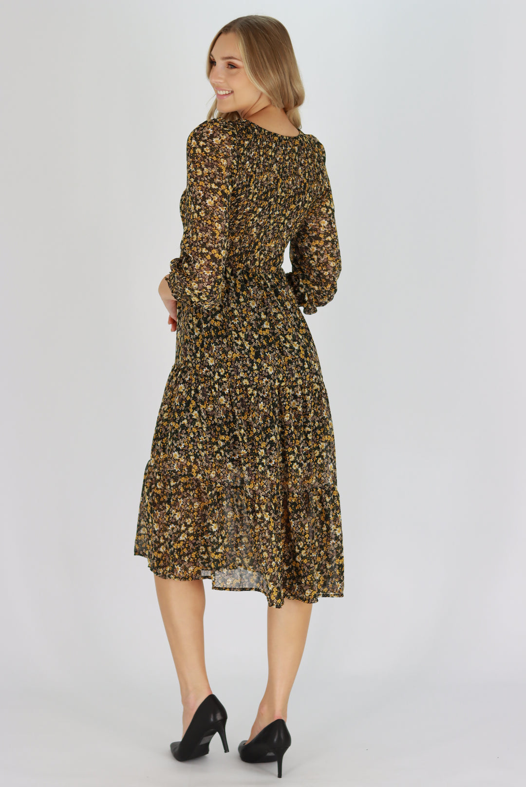 Samantha Floral Midi Dress