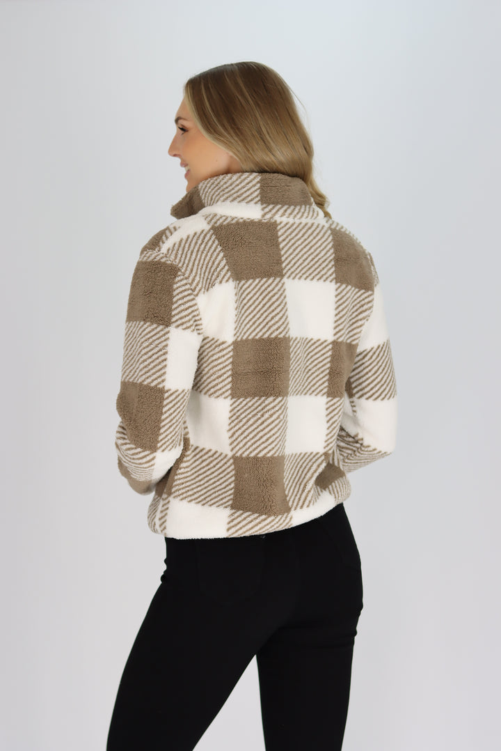 Jannet Plush Jumper In Mocha