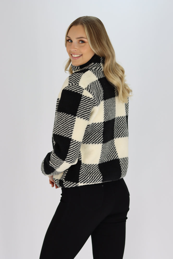 Jannet Plush Jumper In Black
