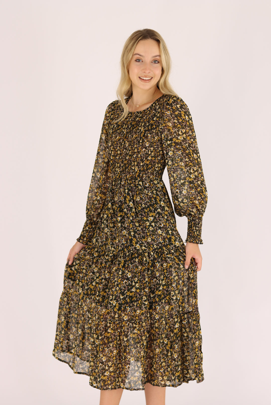 Samantha Floral Midi Dress