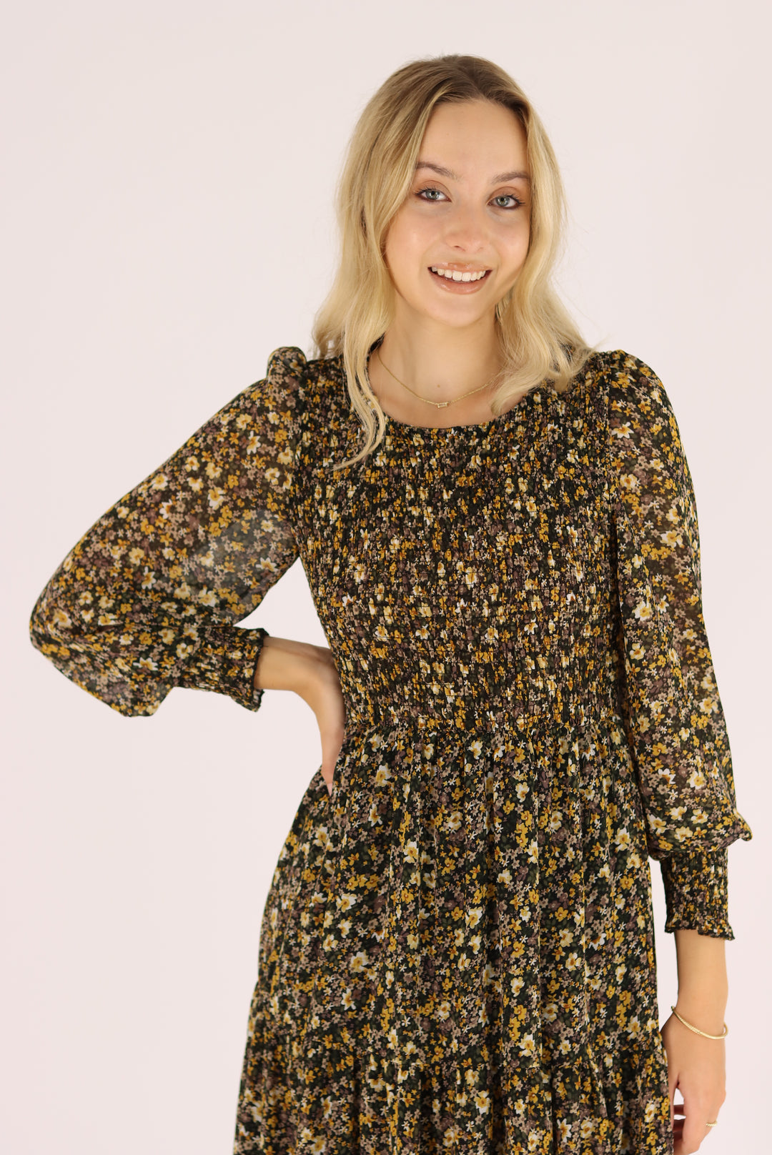 Samantha Floral Midi Dress