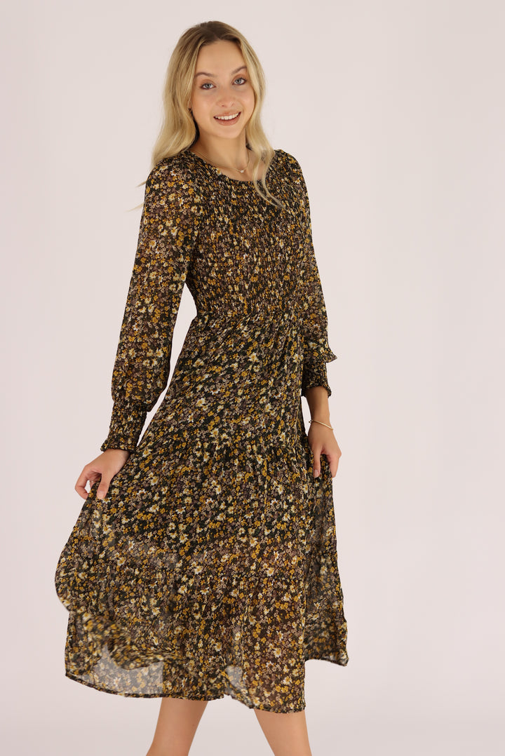 Samantha Floral Midi Dress