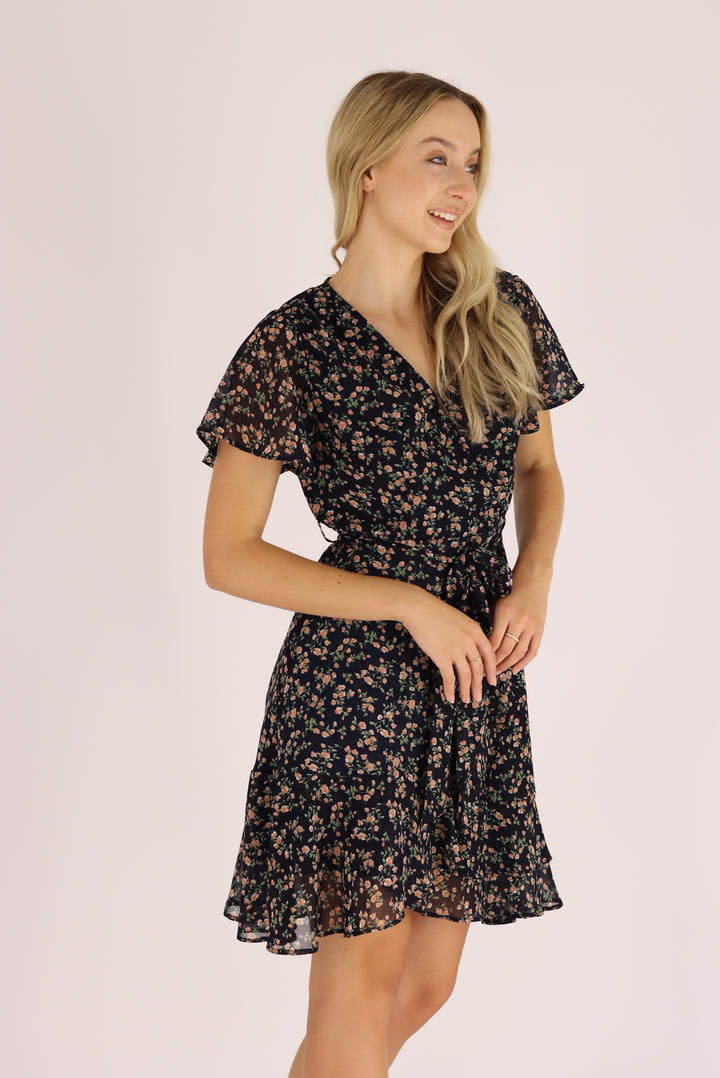 Maneya Dress In Blue