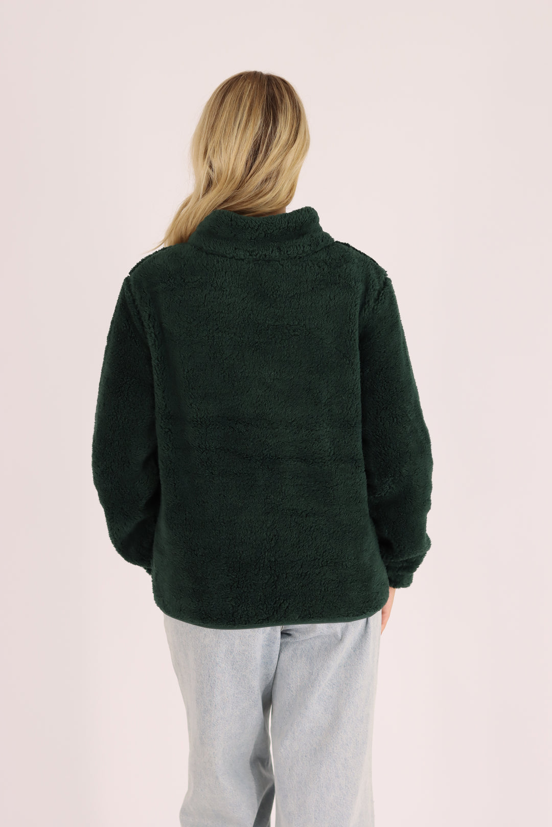 Damon Fur Jacket In Bottle Green