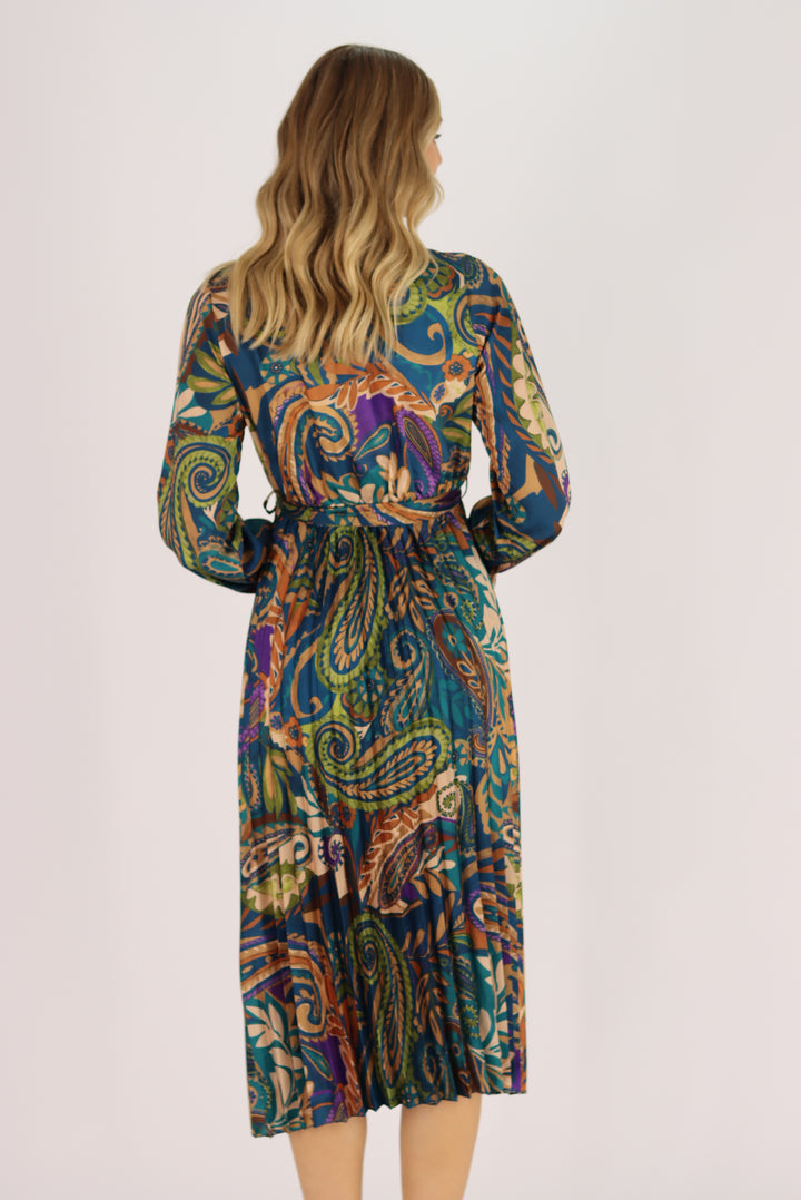 Bellisima Dress In Multi Blue