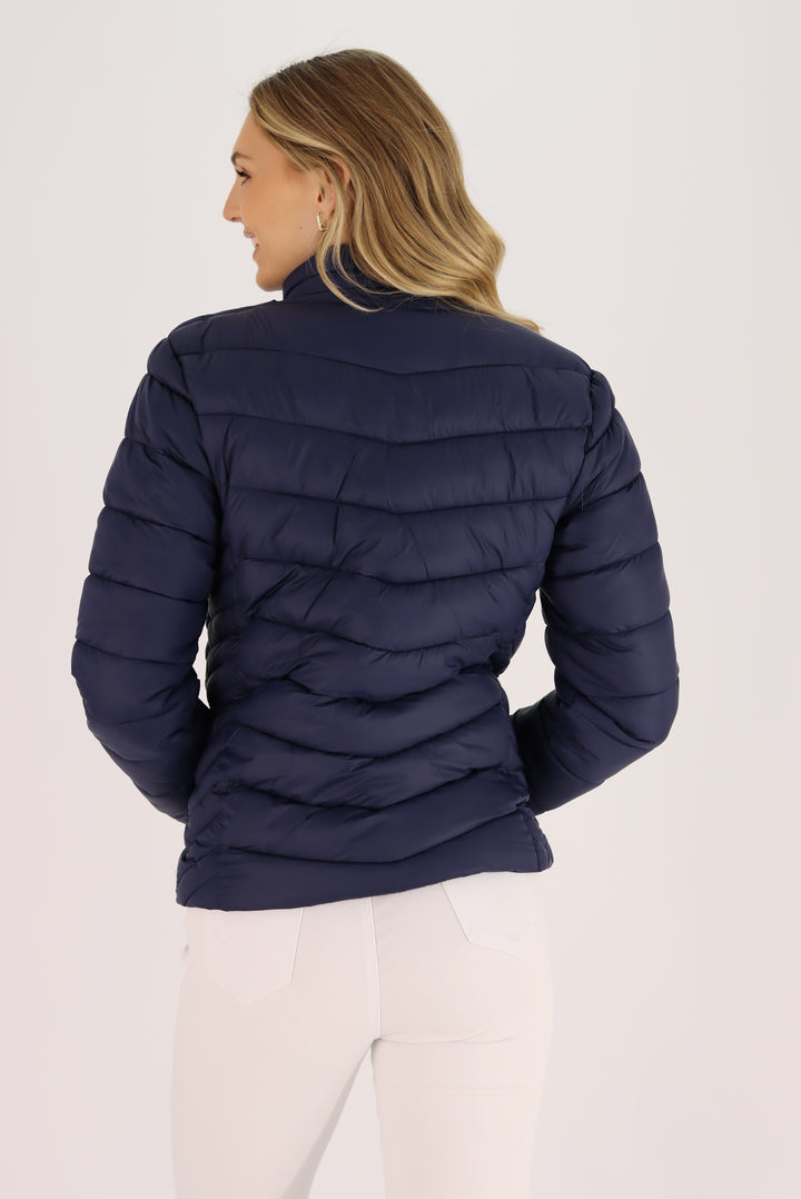 Mallory Puffer Jacket In Blue