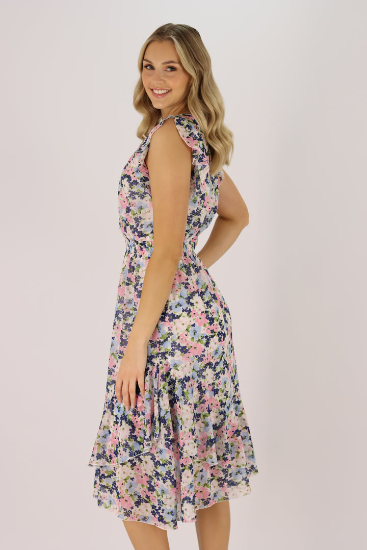 Devina Midi Chiffon Dress