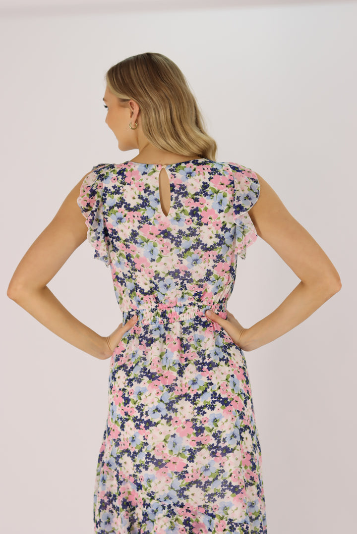 Devina Midi Chiffon Dress