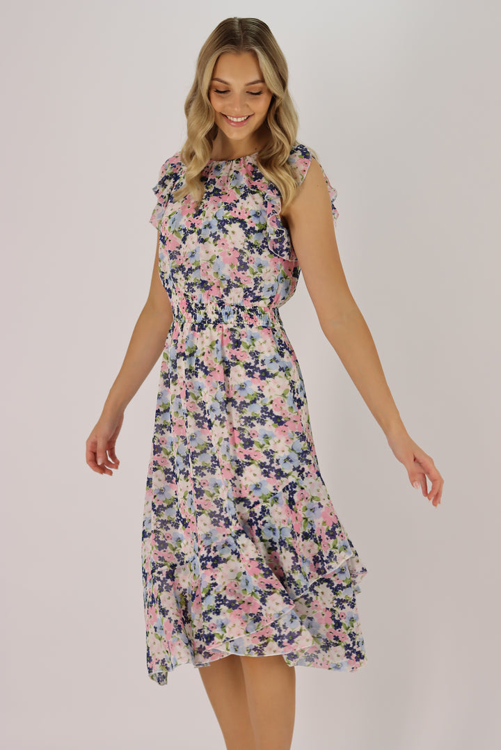 Devina Midi Chiffon Dress