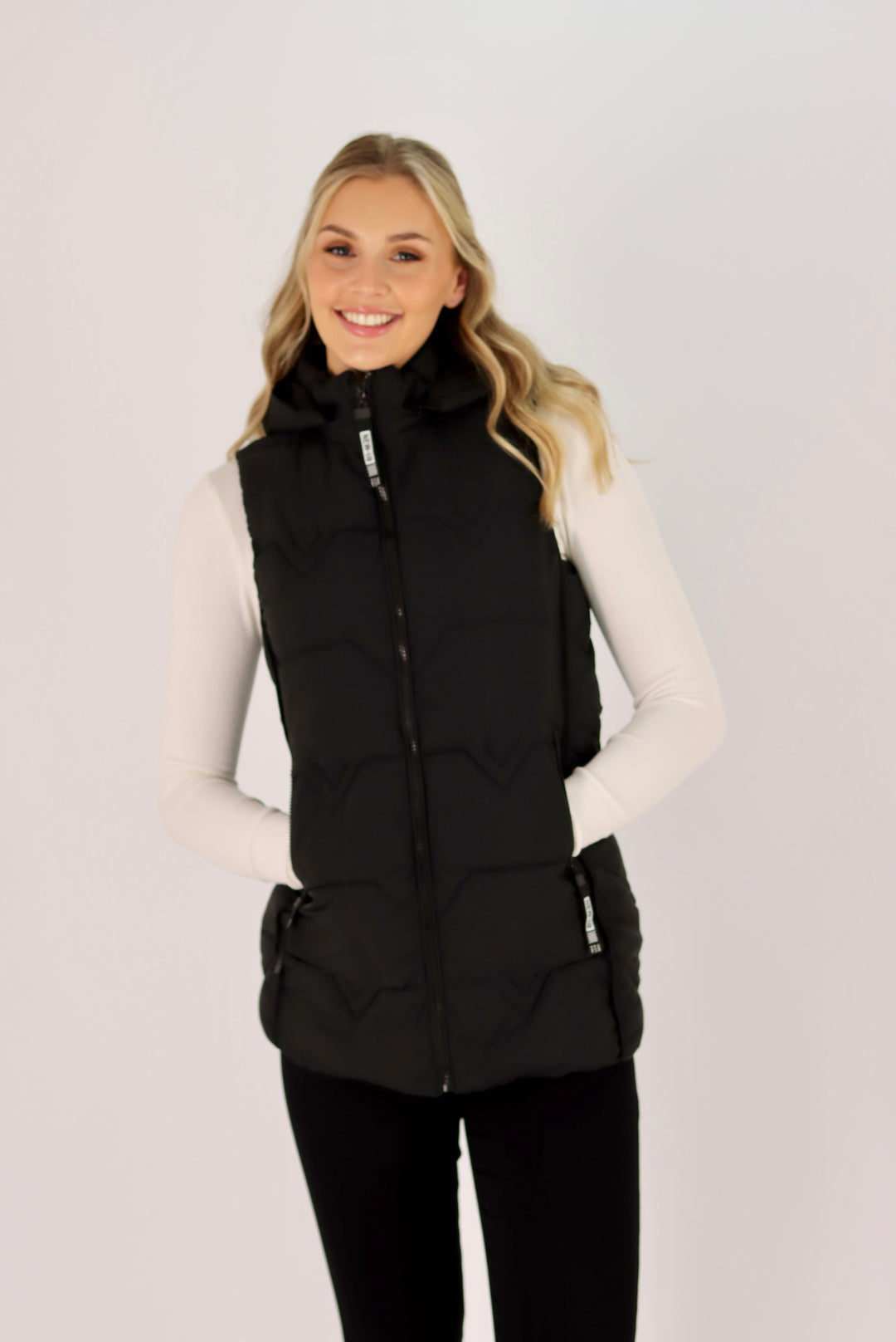 Erin Black Puffer Vest