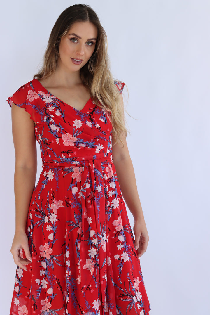 Ruby Chiffon Dress