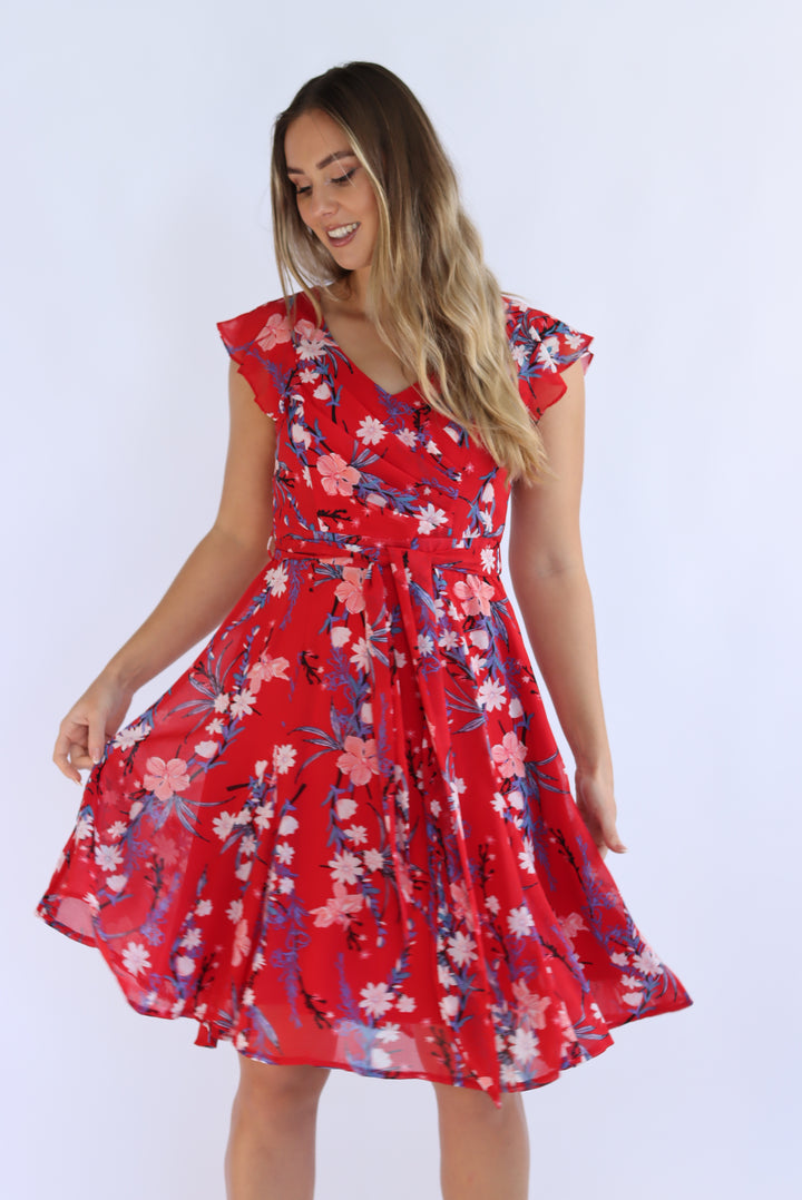 Ruby Chiffon Dress