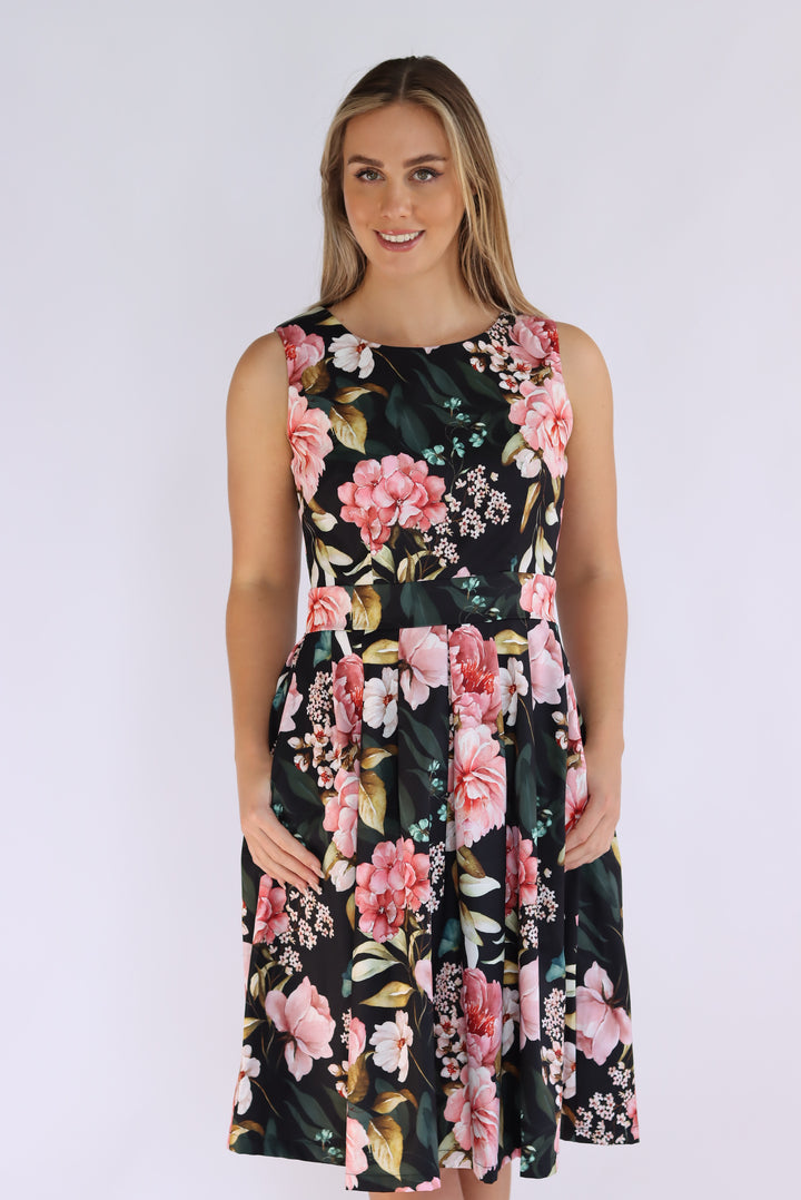 Kelly Floral Pleated Dress