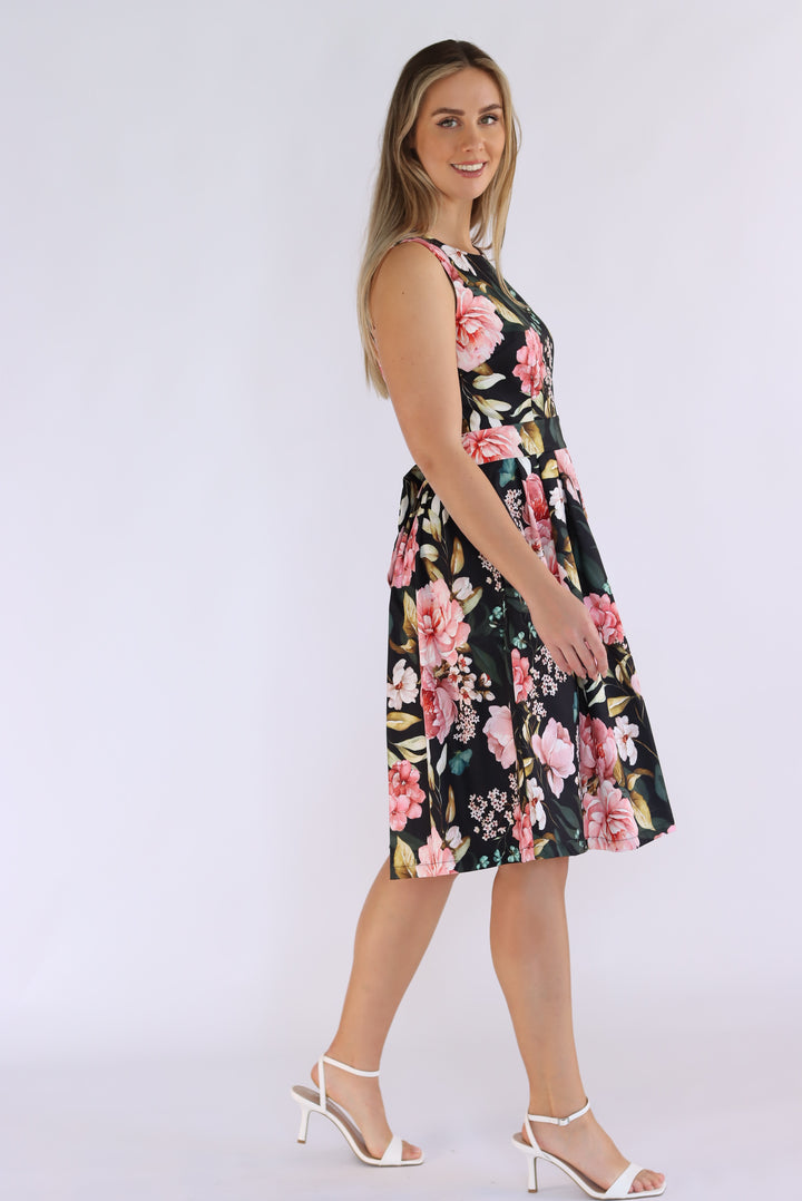 Kelly Floral Pleated Dress