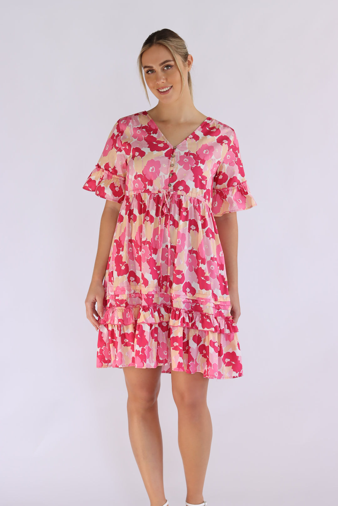 Layla Floral Dress In Pink