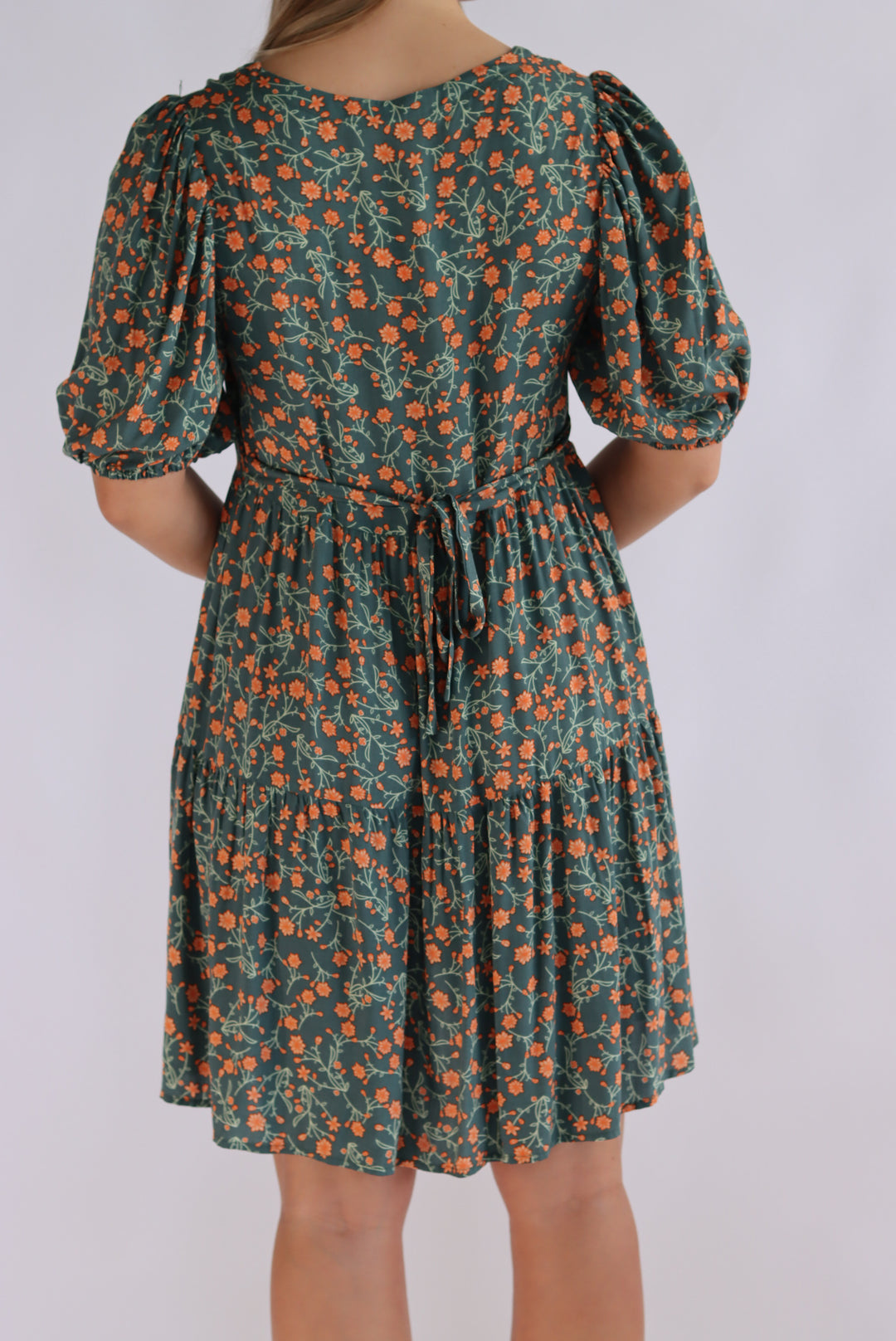 Lidya Floral Dress In  Green