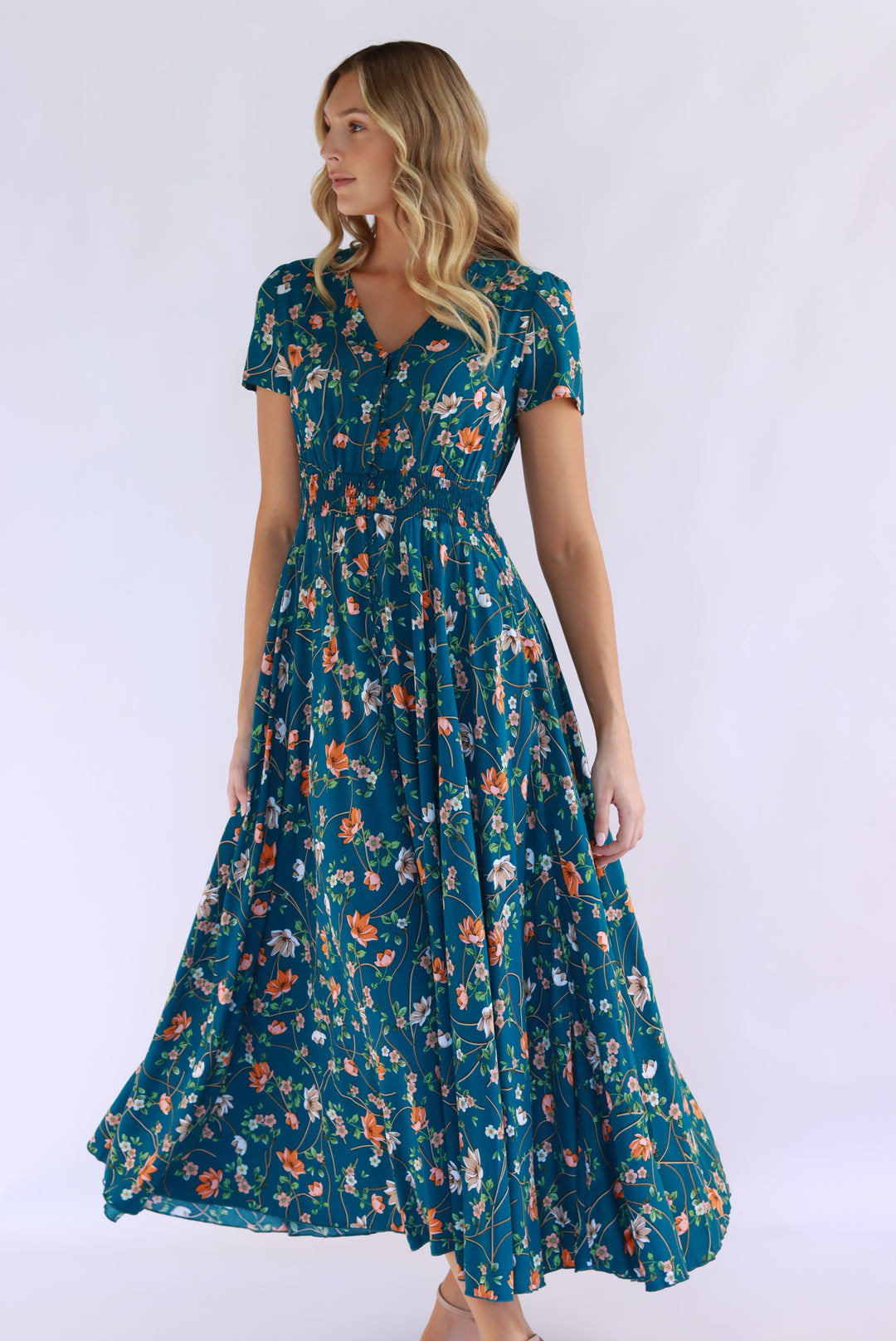 Taquilla Maxi Dress In Teal