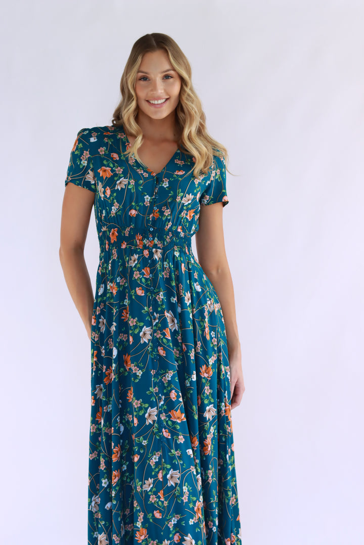 Taquilla Maxi Dress In Teal