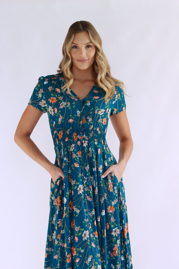 Taquilla Maxi Dress In Teal