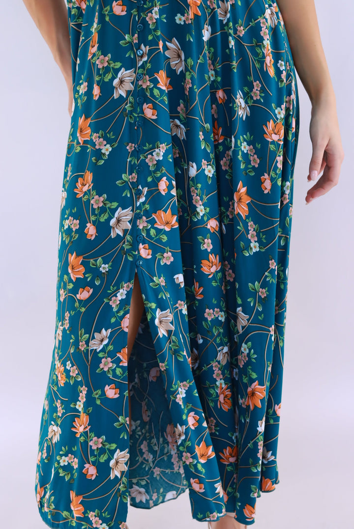 Taquilla Maxi Dress In Teal