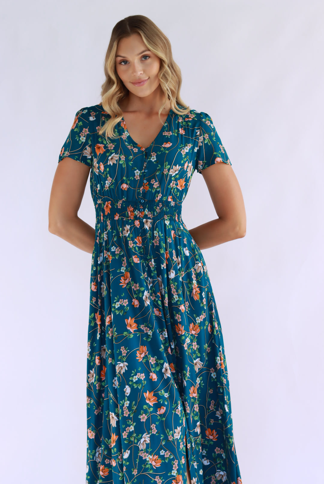 Taquilla Maxi Dress In Teal