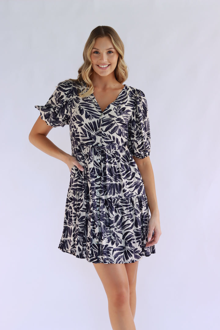 Zarina Dress Front Buttons with Side Pockets