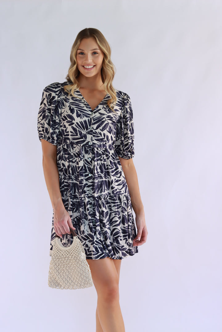 Zarina Dress Front Buttons with Side Pockets