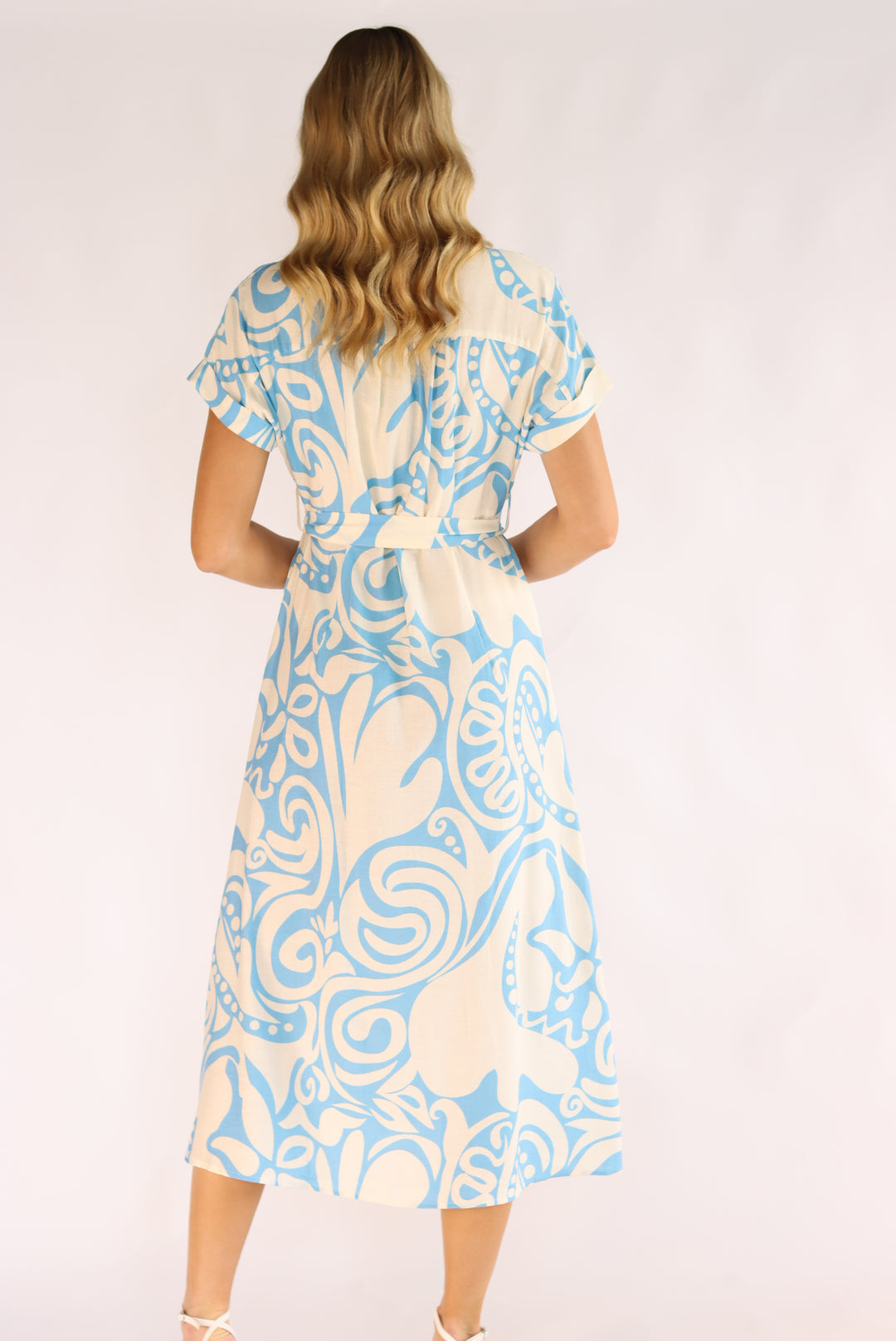 Tarasha Blue Midi Dress