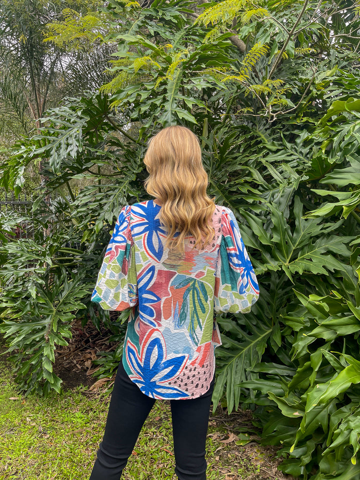 Mood Refreshing Balloon Sleeve Top