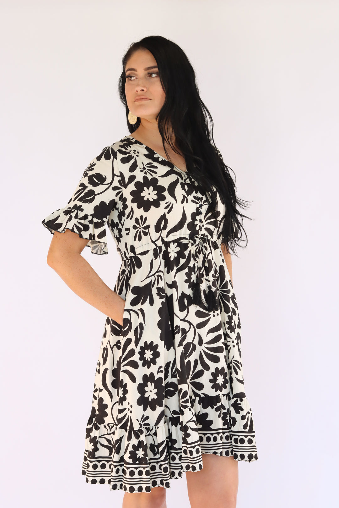 Ivy Border Print Dress