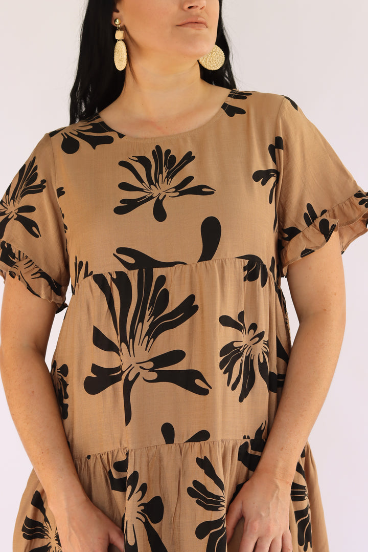 Willow Brown Babydoll Dress