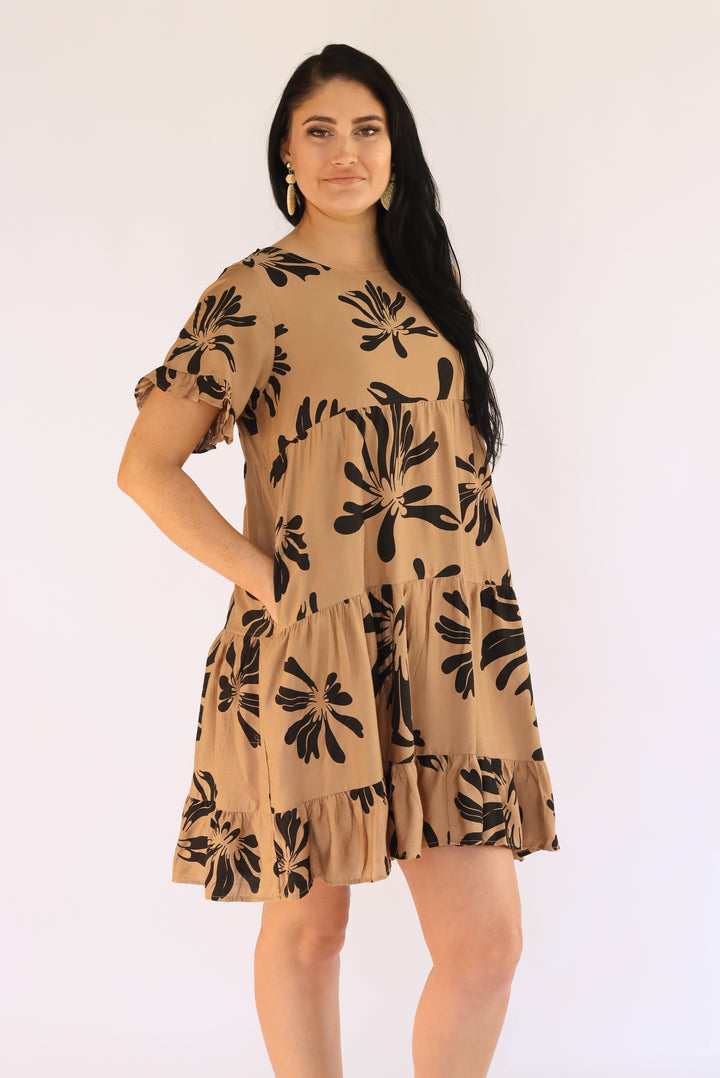 Willow Brown Babydoll Dress