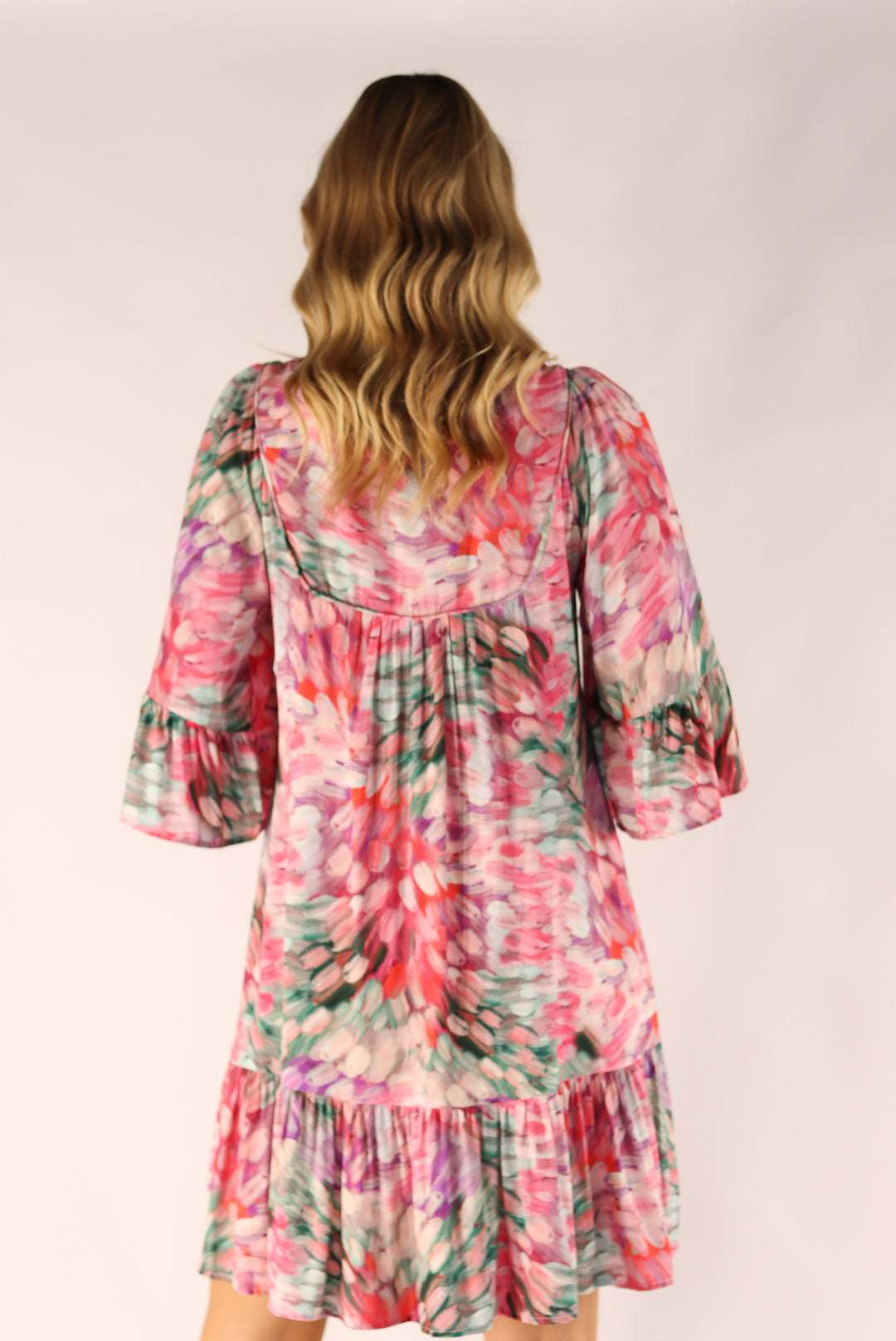 Happy Mood Multi Pink Dress