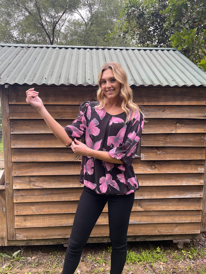 Taffy Butterfly Print Top