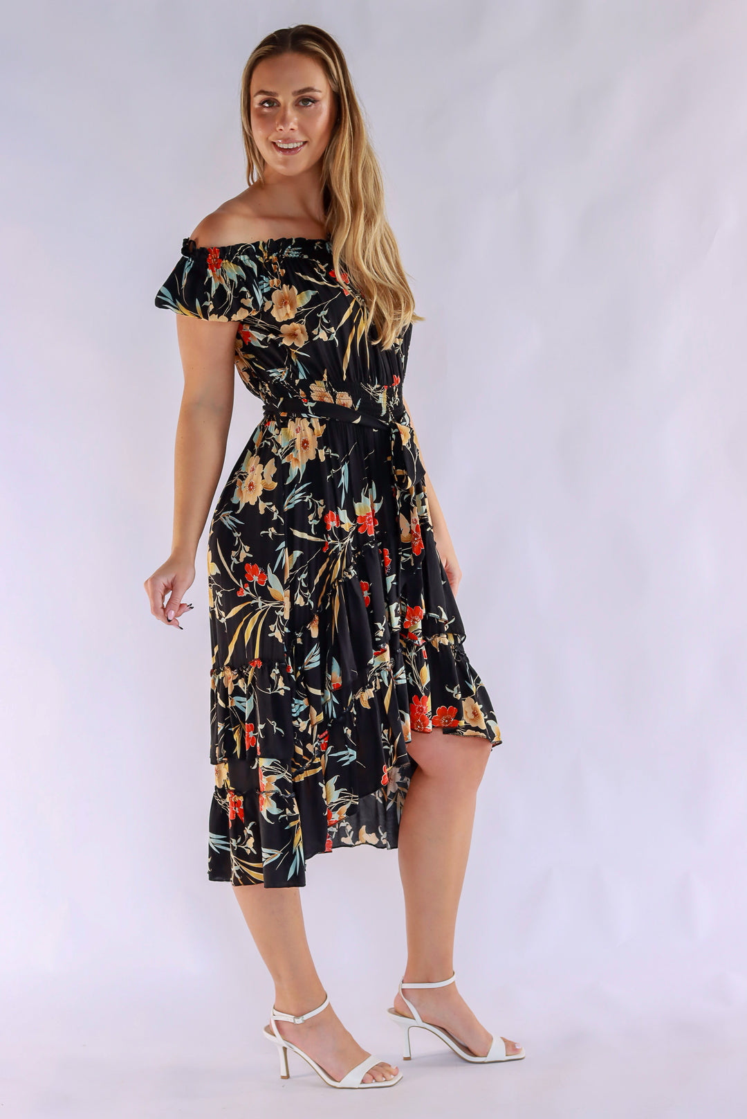 Delta Black Floral Dress