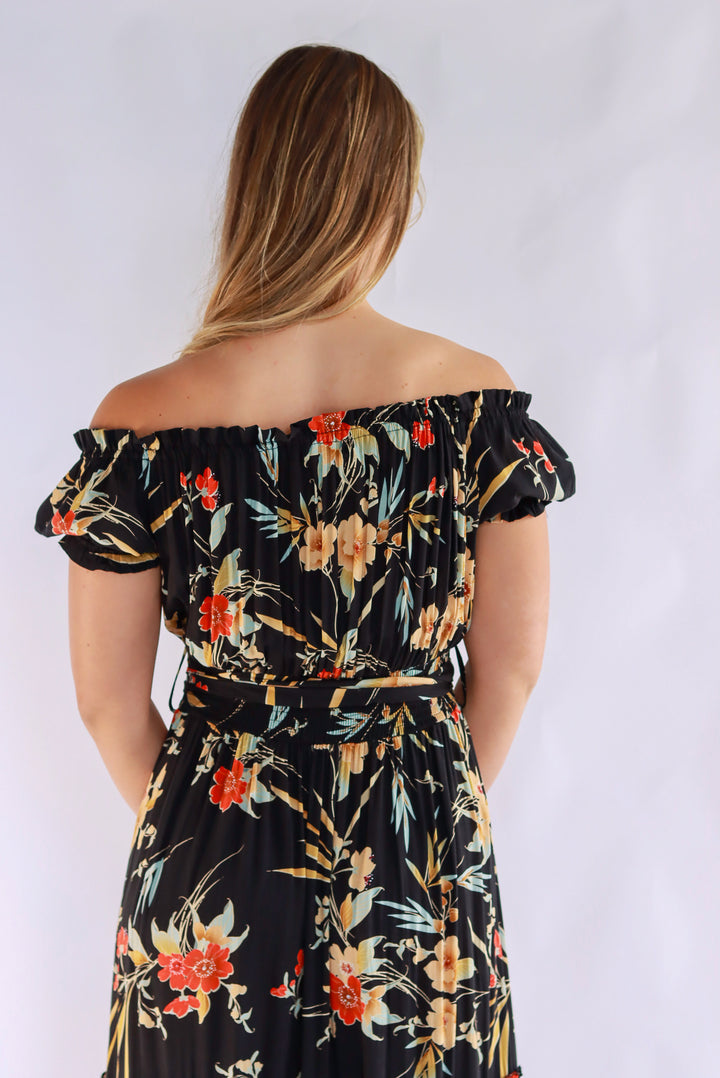 Delta Black Floral Dress