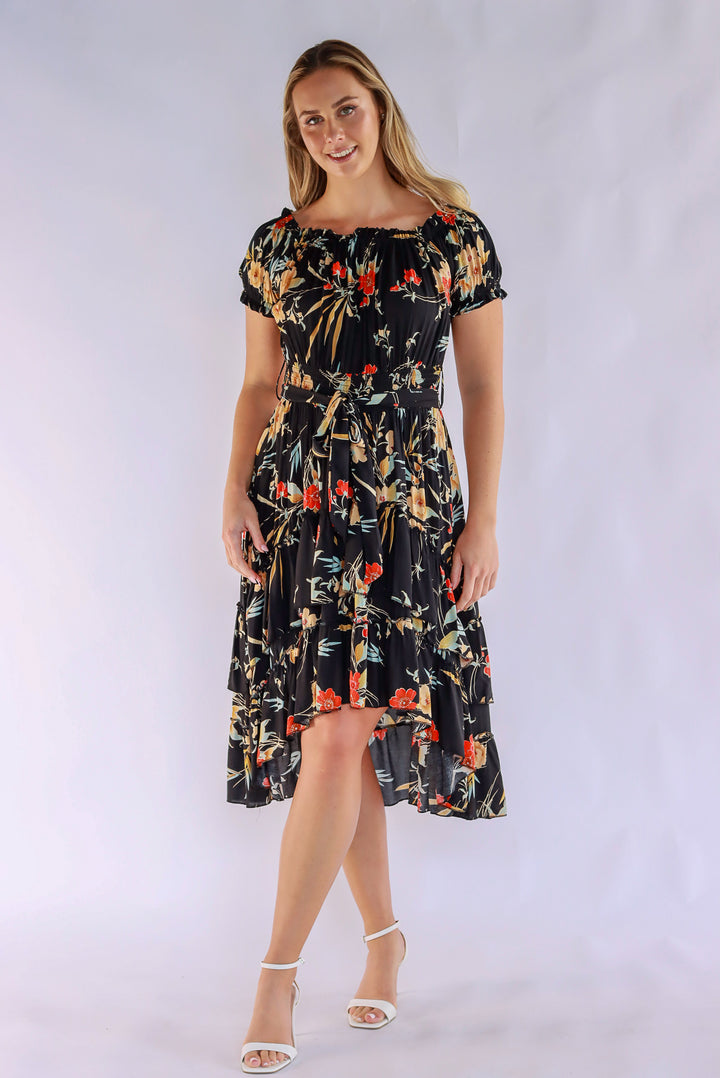 Delta Black Floral Dress